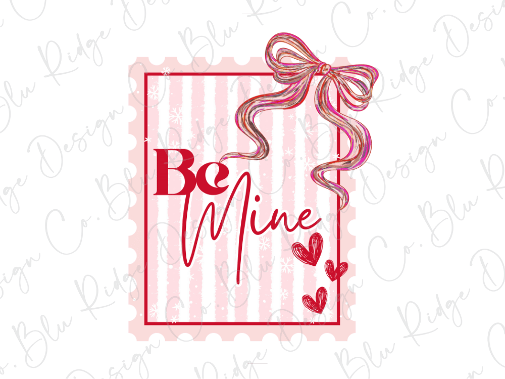 Be Mine Valentines Day Stamp Graphic T-Shirt