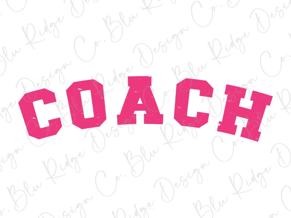 Pink Coach Varsity Letters Graphic T-Shirt