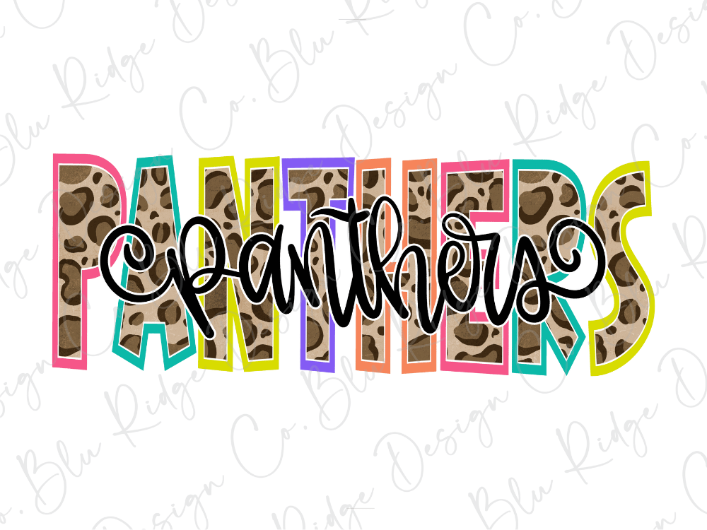 Panthers School Team Mascot Spirit Graphic T-Shirt