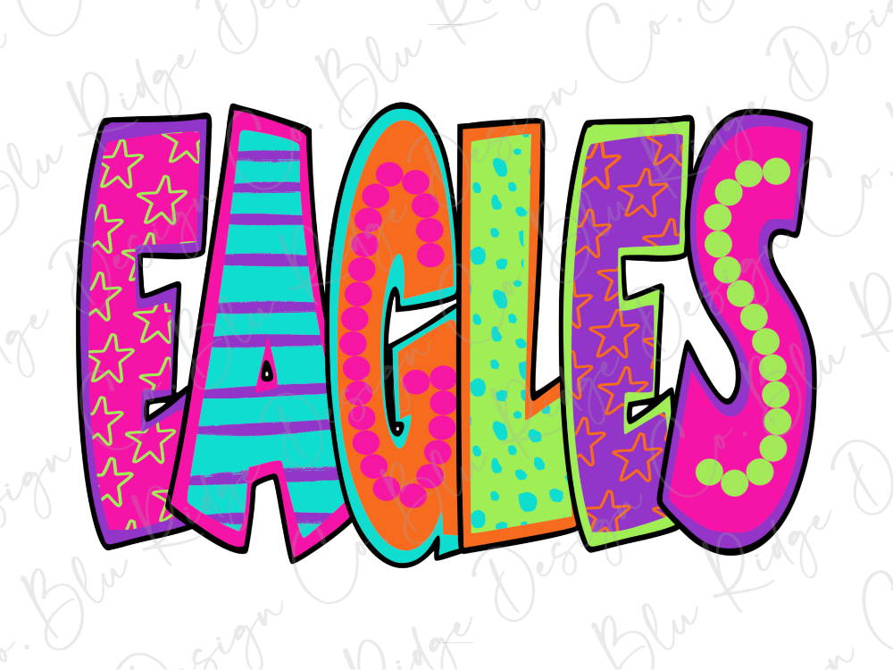 Eagles School Team Mascot Spirit Graphic T-Shirt