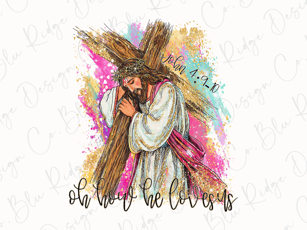 Oh How He Loves Us John 4:9-10 Graphic T-Shirt