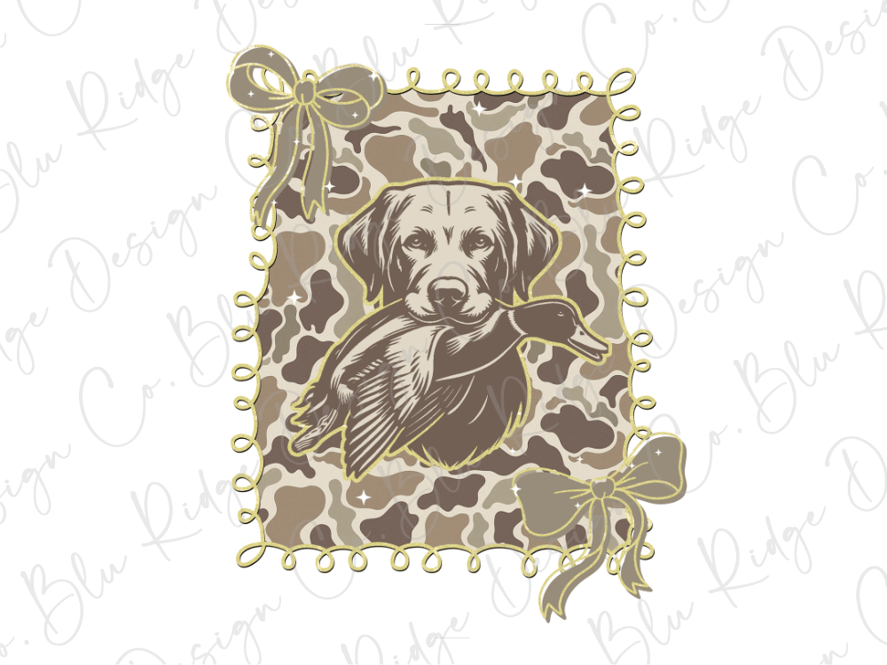 Coquette Camo Hunting Dog Graphic T-Shirt