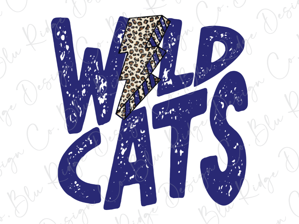 Wildcats Football Lightning Bolt Graphic T-Shirt