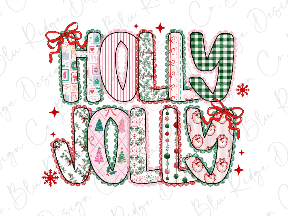 Preppy Wallpaper Holly Jolly Graphic T-Shirt