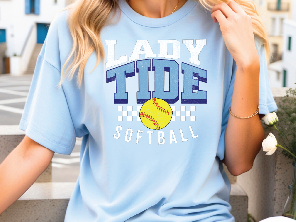 Long County Lady Tide Softball Graphic T-Shirt
