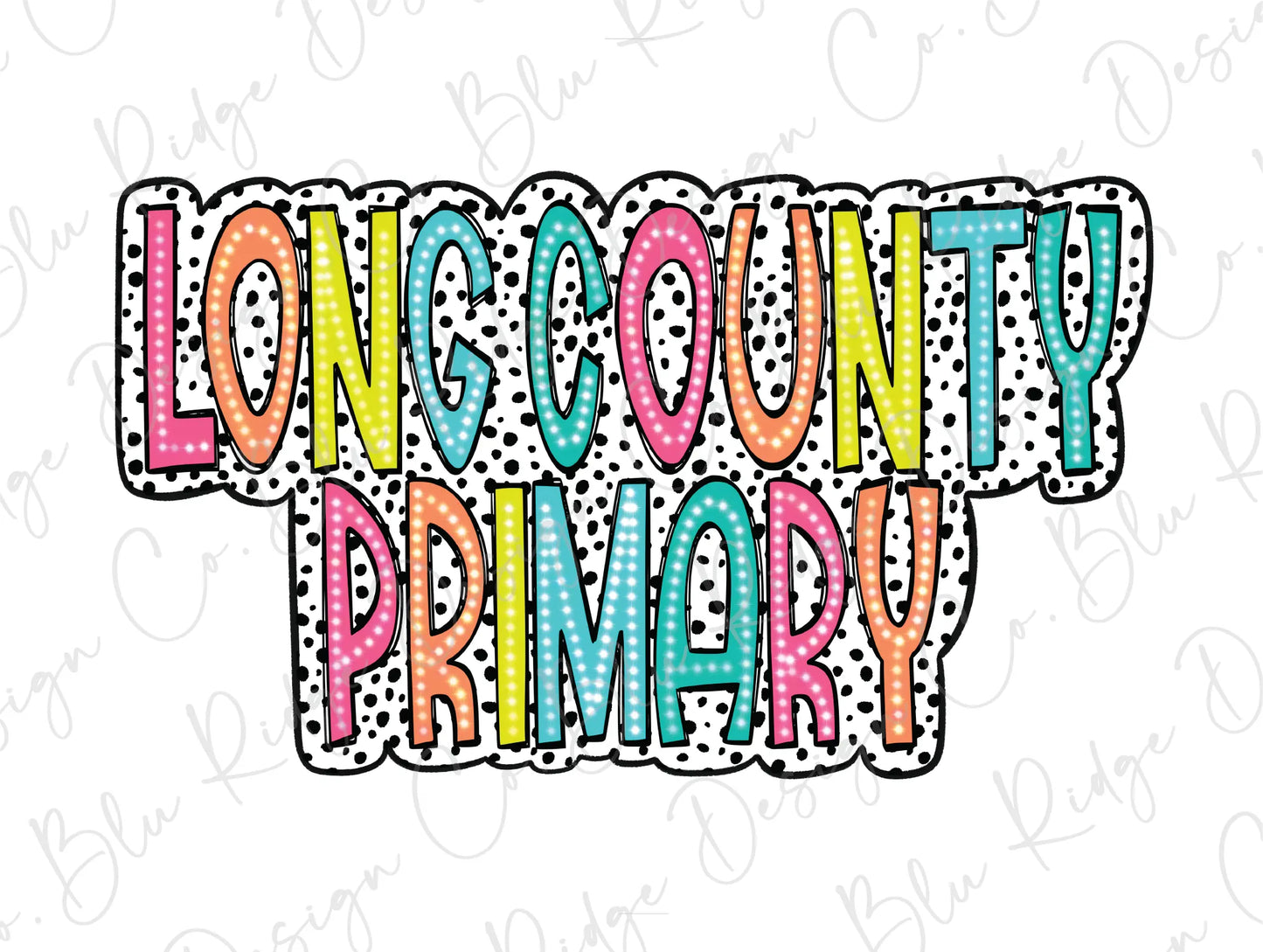 Long County Primary Comfort Colors Tee Blu Ridge Design Co. LLC