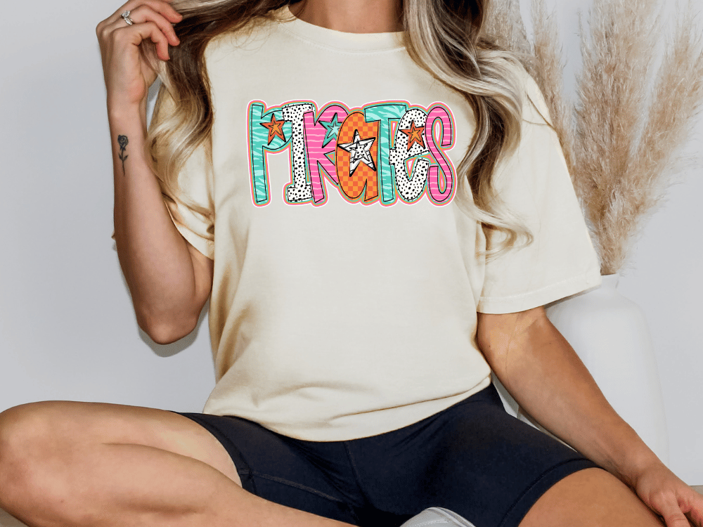 Pirates Fun Doodle Mascot Graphic T-Shirt