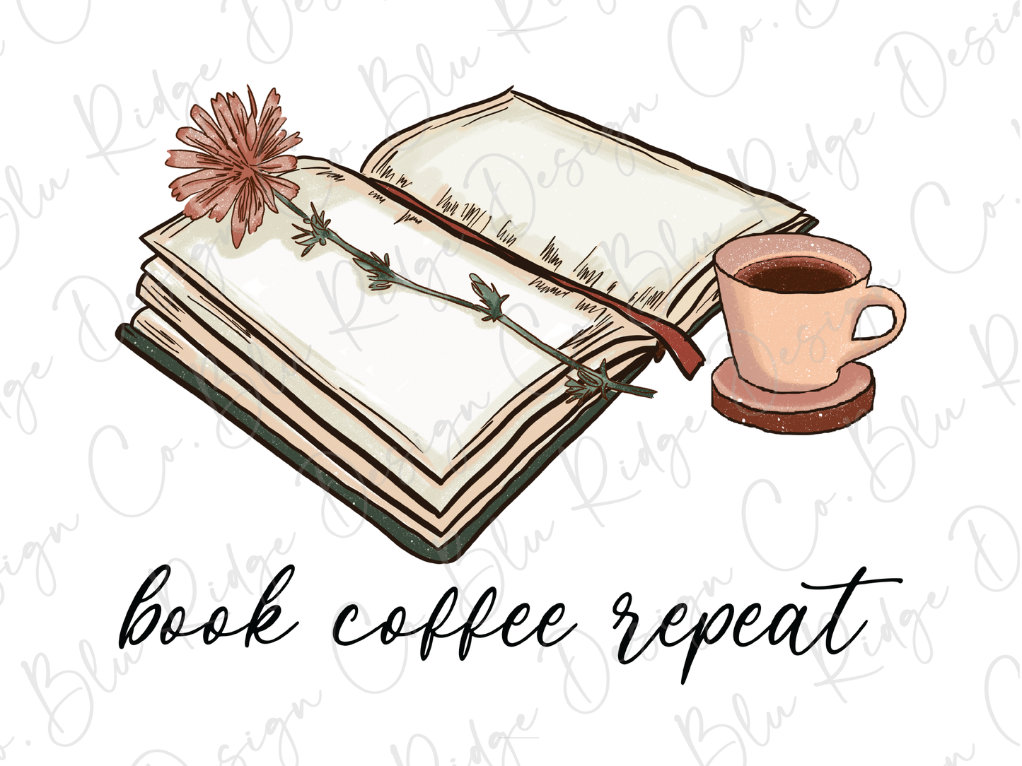 Book, Coffee, Repeat Graphic T-Shirt