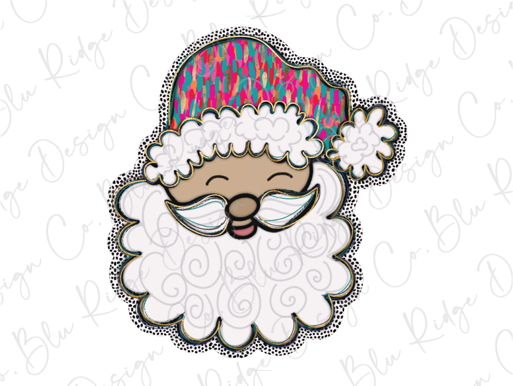 Poppy Watercolor Santa Graphic T-Shirt