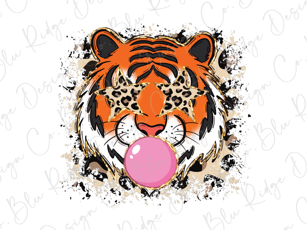 Tigers Bubble Gum Mascot Graphic T-Shirt