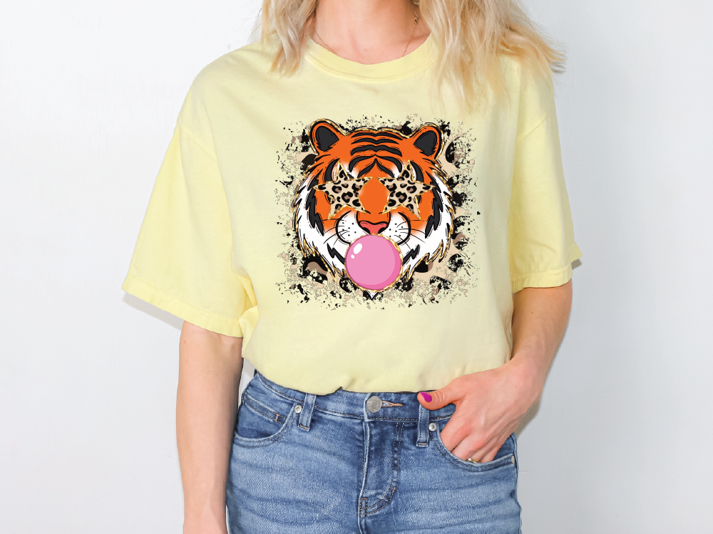 Tigers Bubble Gum Mascot Graphic T-Shirt