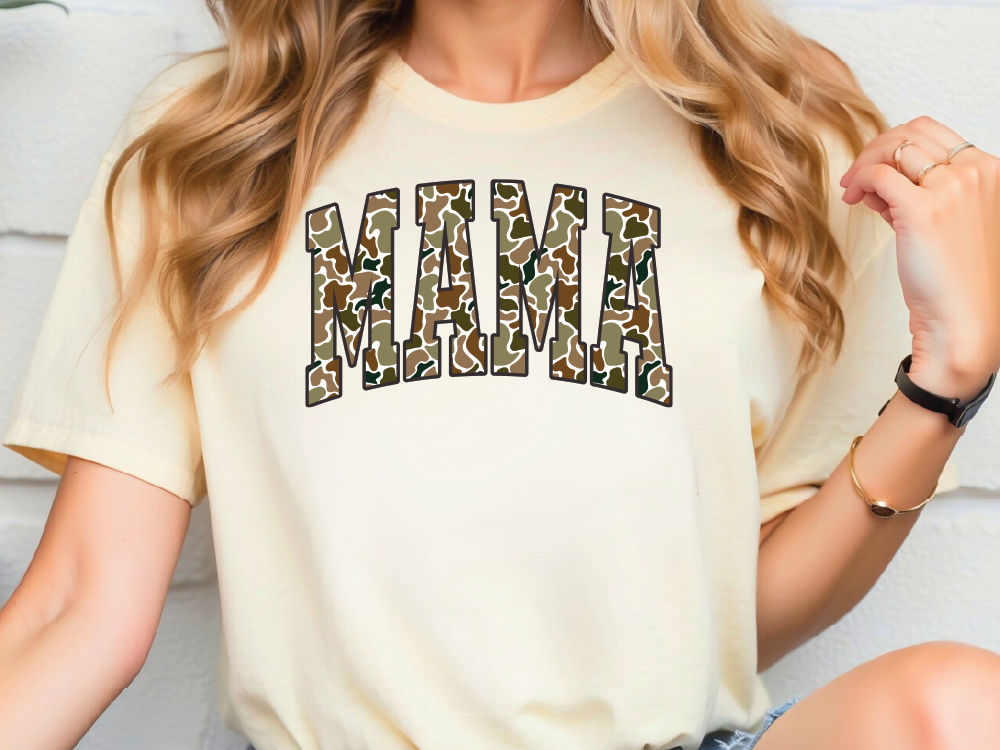 Camo Mama Graphic T-Shirt