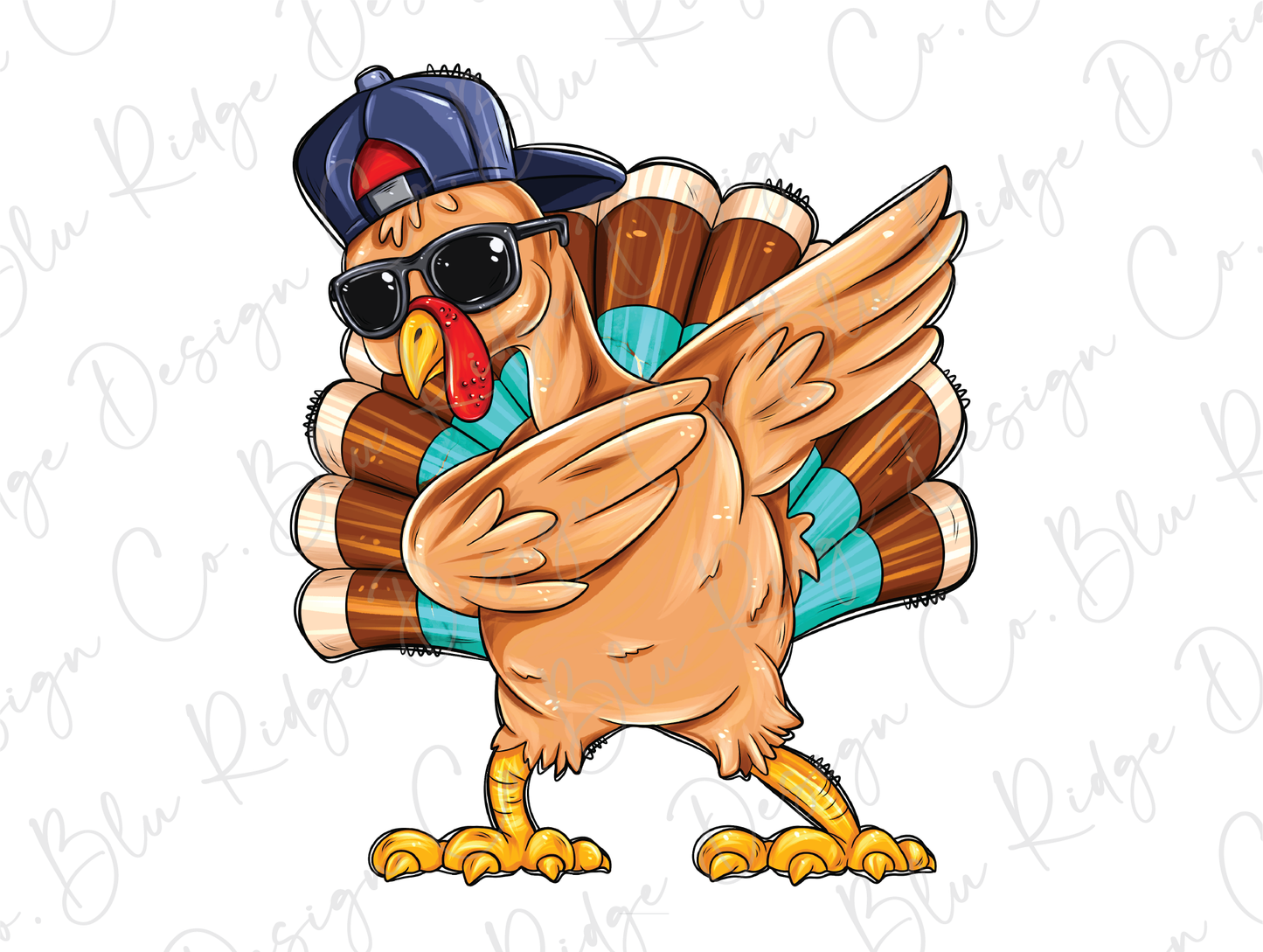 Cool Thanksgiving Turkey Graphic T-Shirt