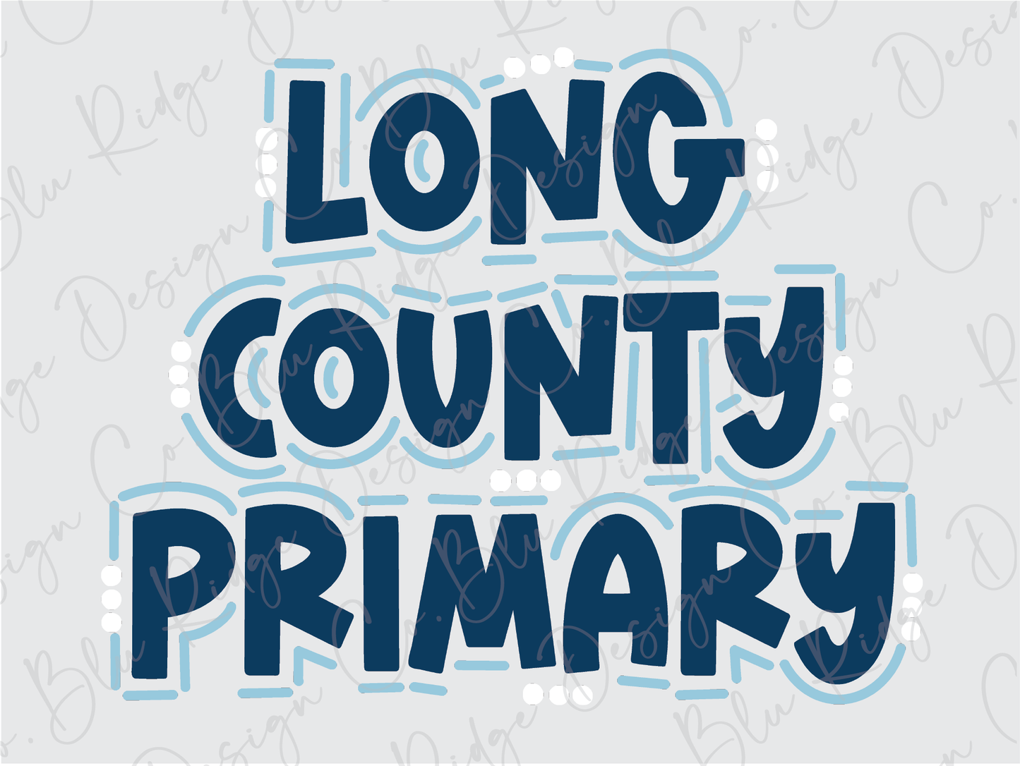 Long County Primary Blue Tide School Spirit Graphic T-Shirt