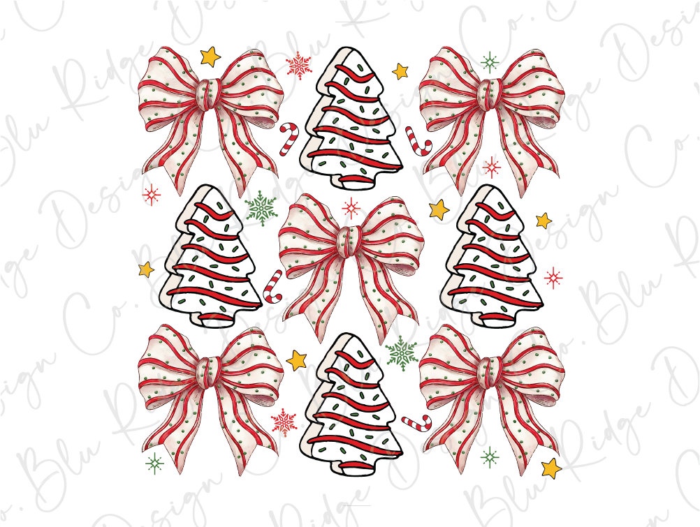 Merry Christmas Tree Snack Cake Collage Graphic T-Shirt