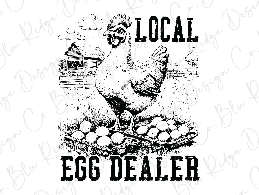 a black and white image of a chicken and eggs
