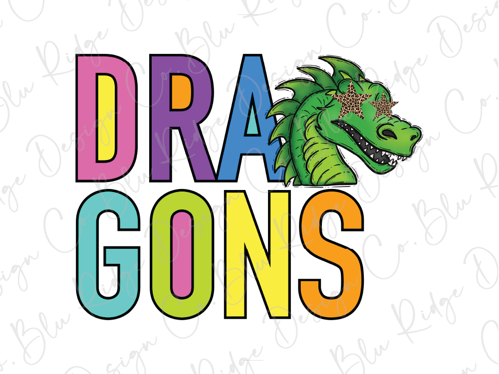 A colorful dragon with stars on its eyes is featured prominently in the image.