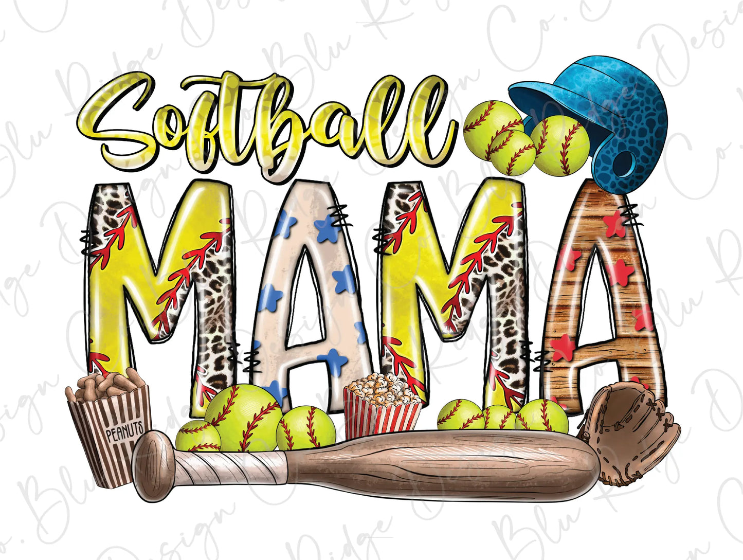 a softball mom with a hat and glove