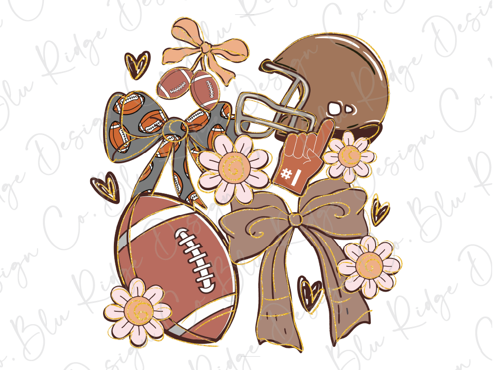 The image is a collage of various sports-related items, including a football, a baseball, a helmet, and flowers, all arranged in a visually appealing manner.