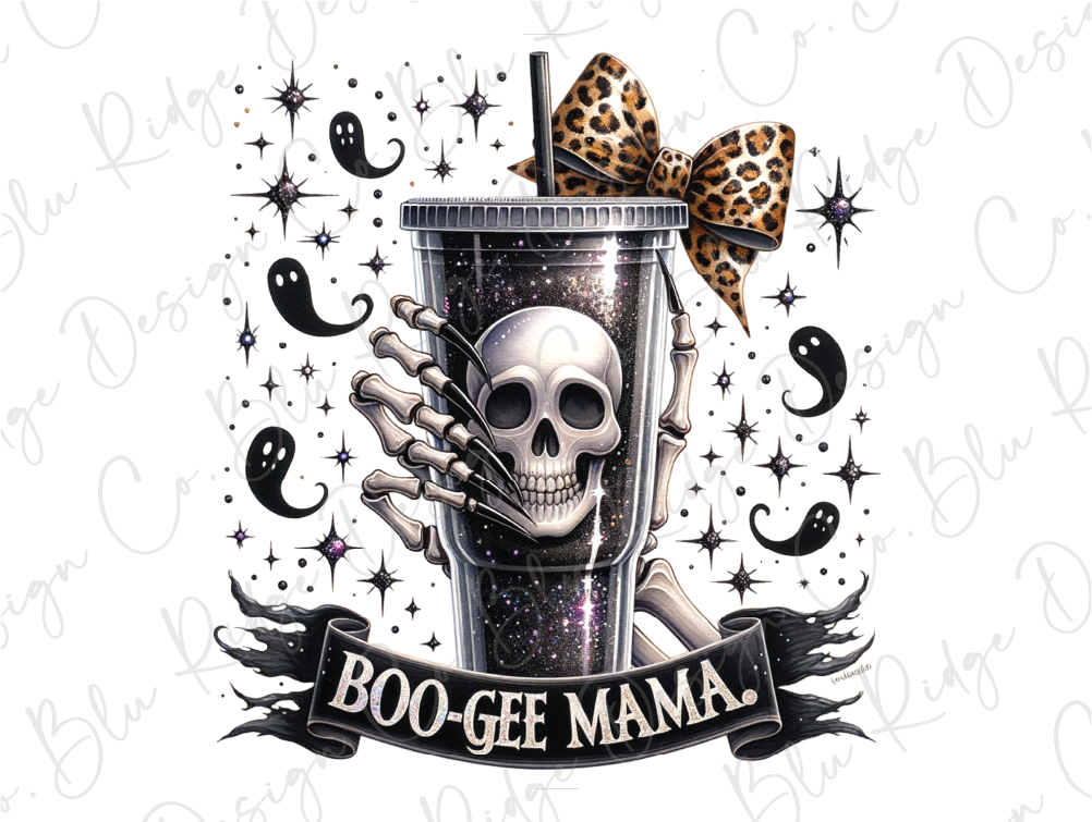 a skull in a cup with a bow on it