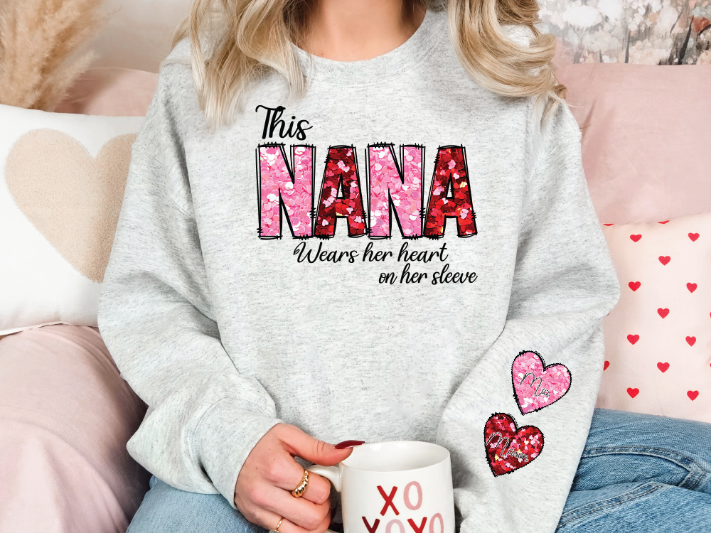 a woman sitting on a couch holding a coffee mug