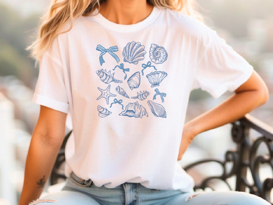 a woman sitting on a bench with her hands on her hips