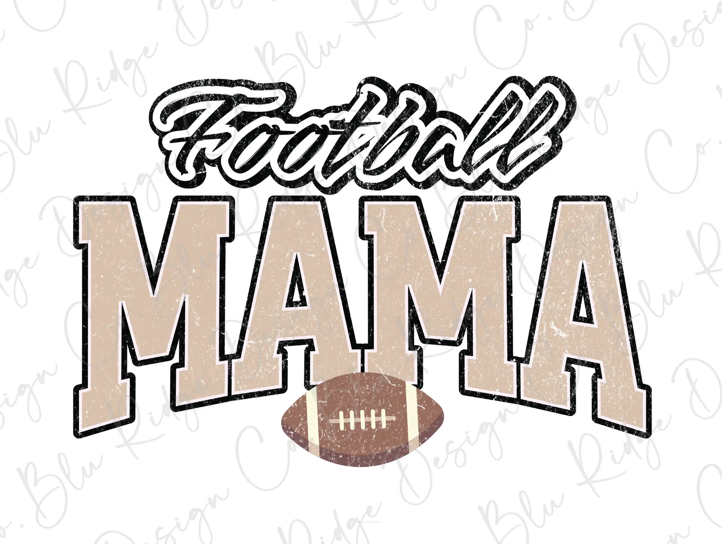 a football with the words football mama on it