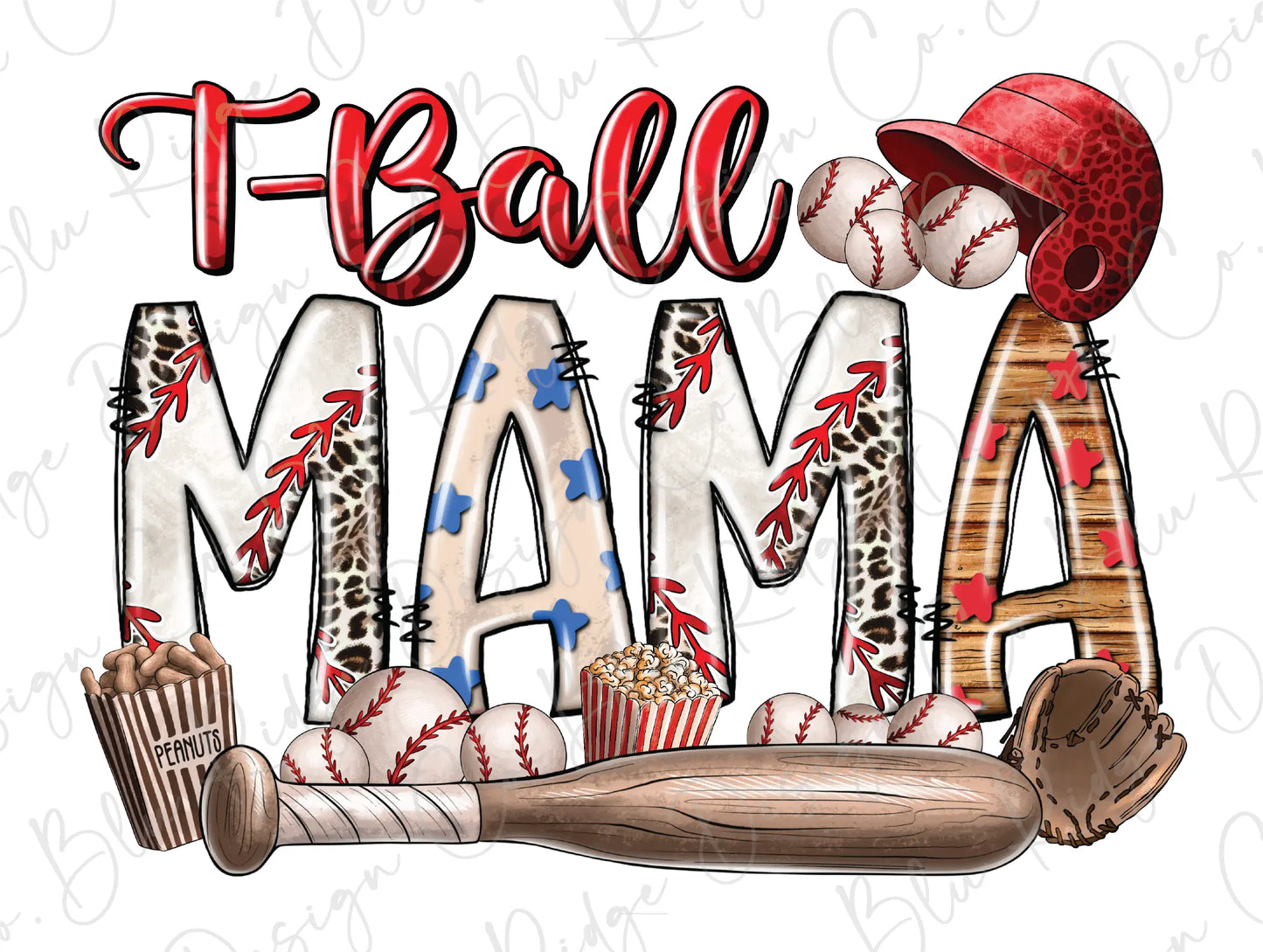 a baseball mom with a bat and ball