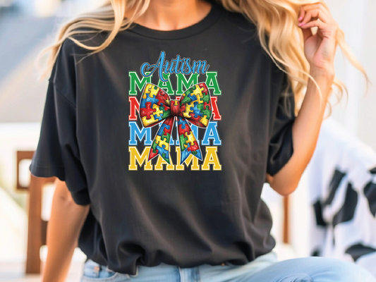 a woman wearing a black shirt with a butterfly on it