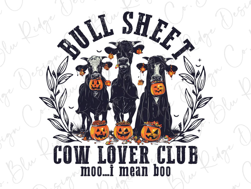 Bull Sheet Cow Lover Club Moo...I Mean Boo Graphic T-Shirt