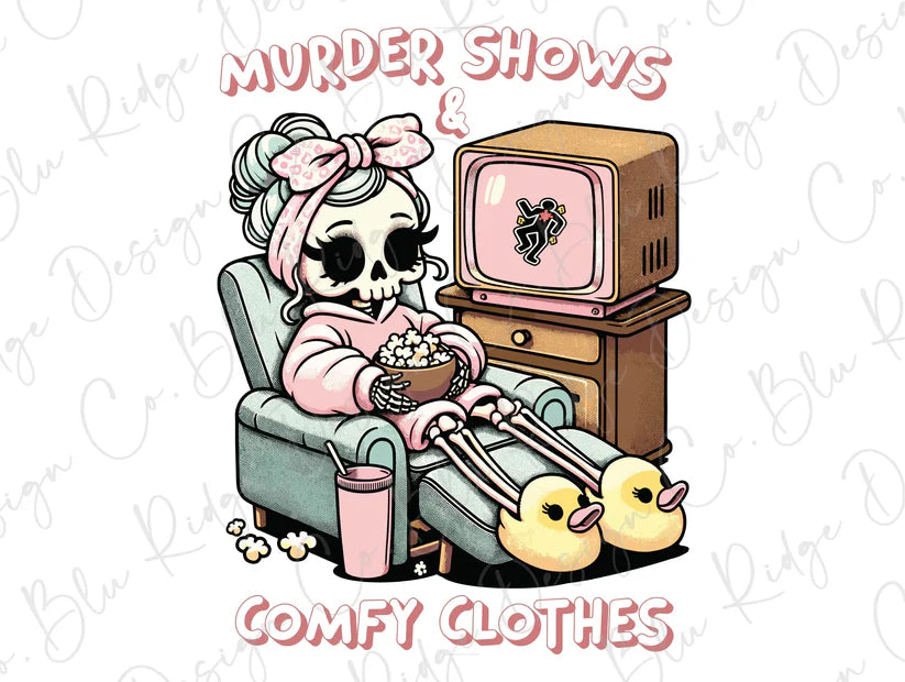 Murder Shows and Comfy Clothes Graphic T-Shirt