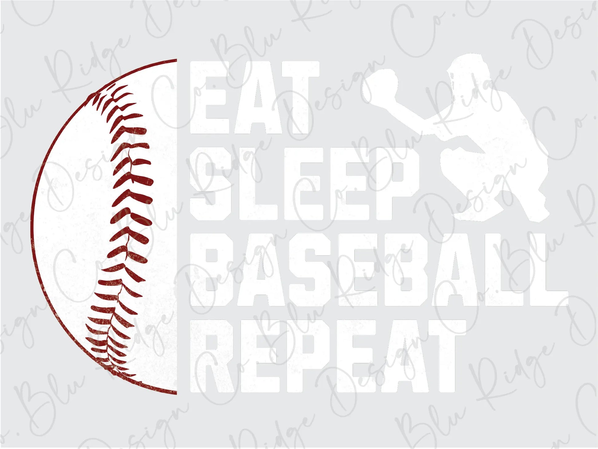 a baseball ball with the words eat sleep and baseball repeat