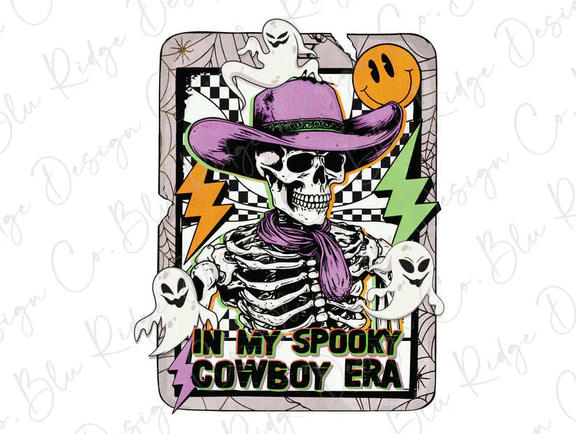 In My Spooky Cowboy Era Skeleton Halloween Graphic T-Shirt