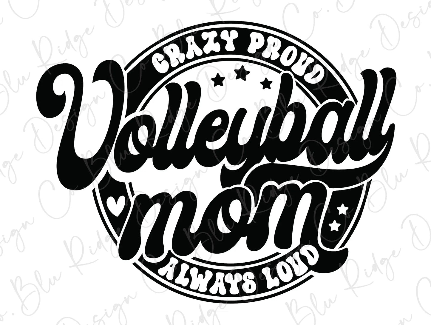 a black and white image of the word volleyball mom