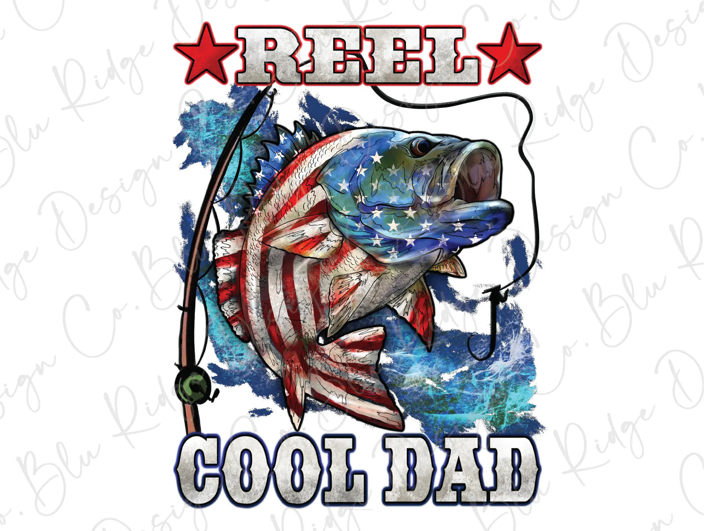 a fish with an american flag on it