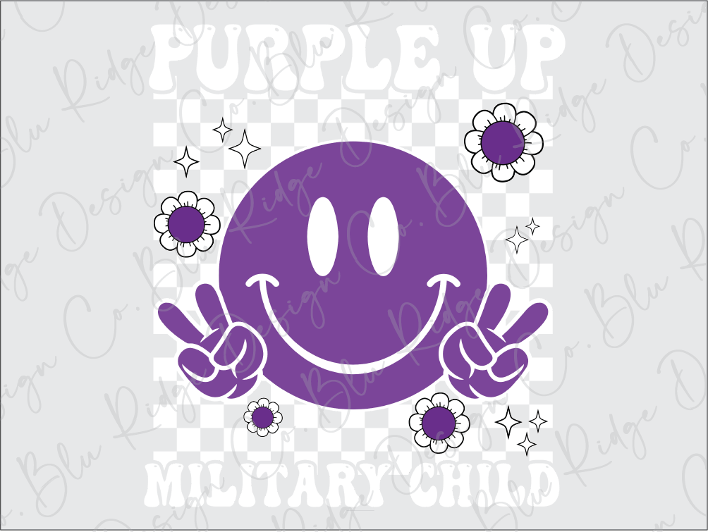 a purple smiley face with two thumbs up