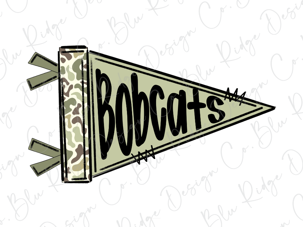 A flag with the word "BOBCATS" written on it in a stylized font.