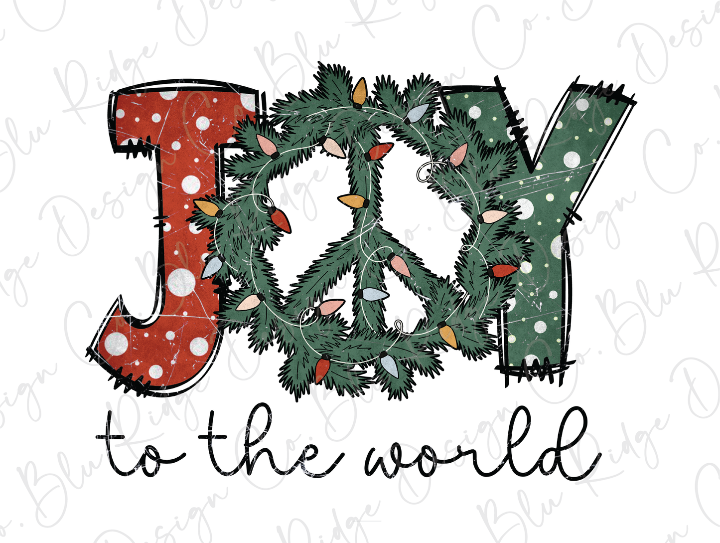 Joys to the World Christmas Wreath Graphic T-Shirt
