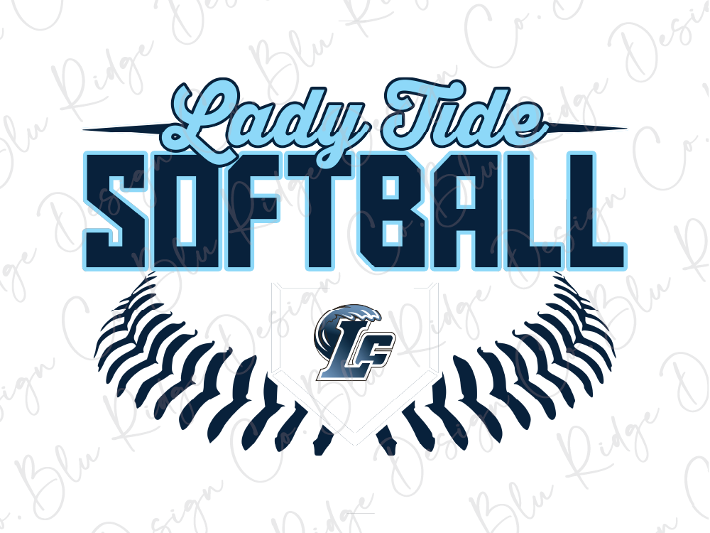 Long County Lady Tide Softball Graphic T-Shirt