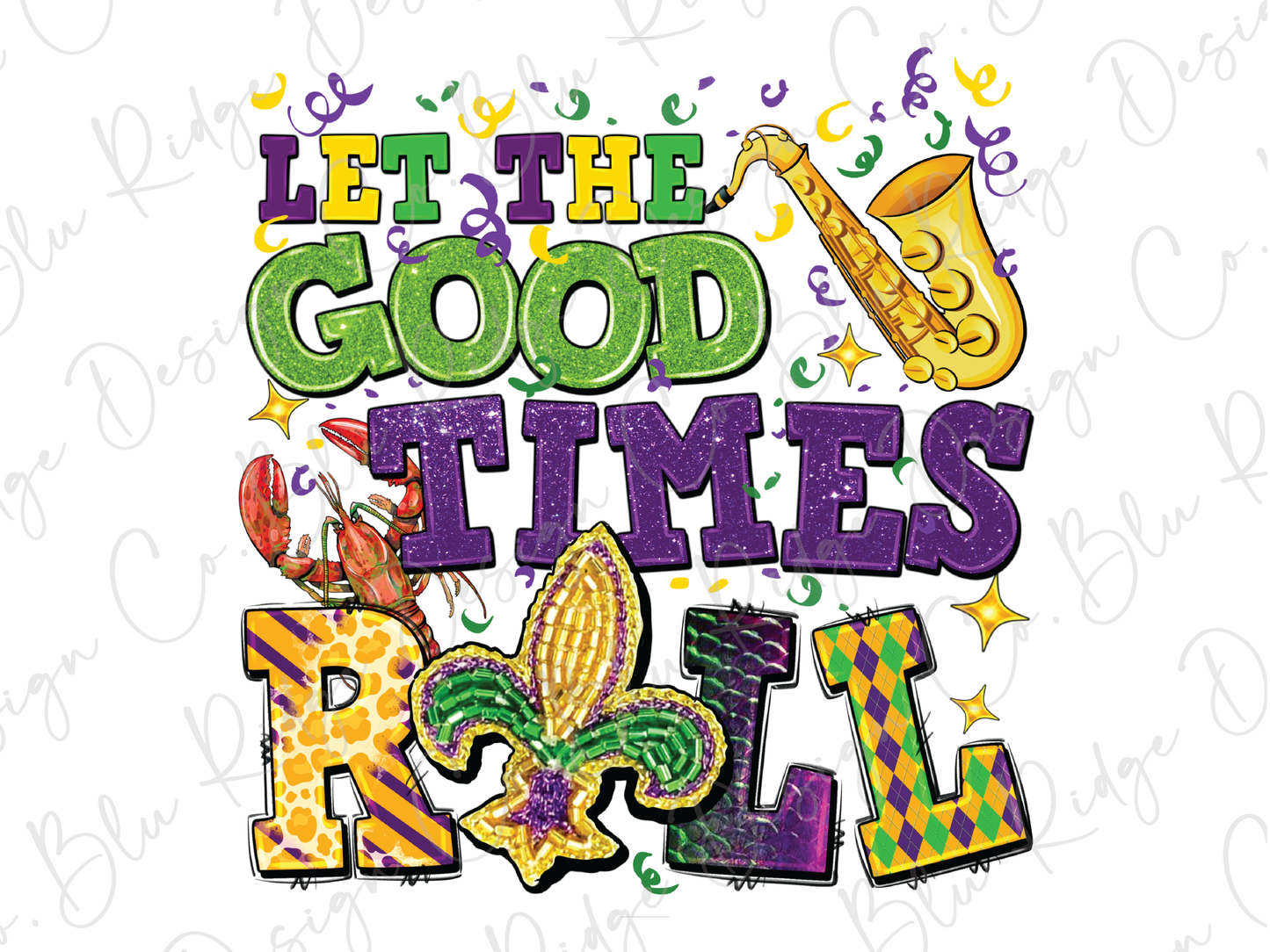 Mardi Gras Celebration Let the Good Times Roll Graphic T-Shirt