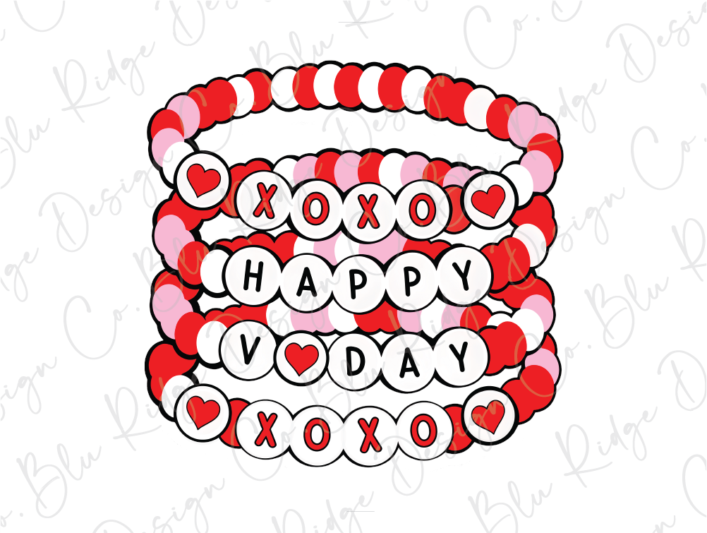 Happy Valentines Day Friendship Bracelets Graphic T-Shirt