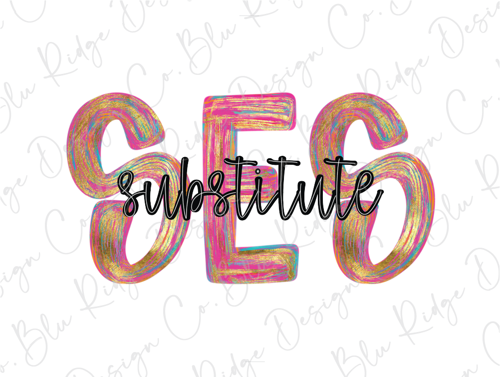SES Colorful Streak Occupation Graphic T-Shirt