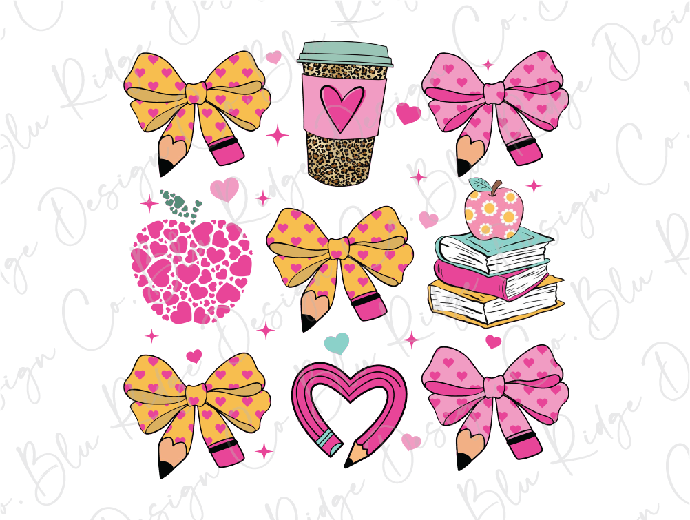Teacher Valentine's Day Collage Graphic T-Shirt