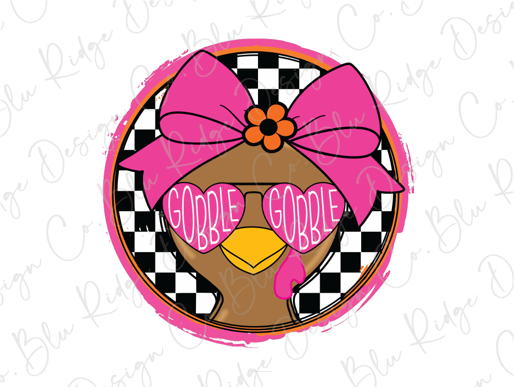 Thanksgiving Turkey Head Girl Graphic T-Shirt