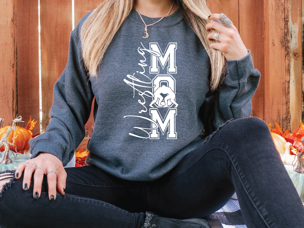 Wrestling Stacked Mom Graphic T-Shirt