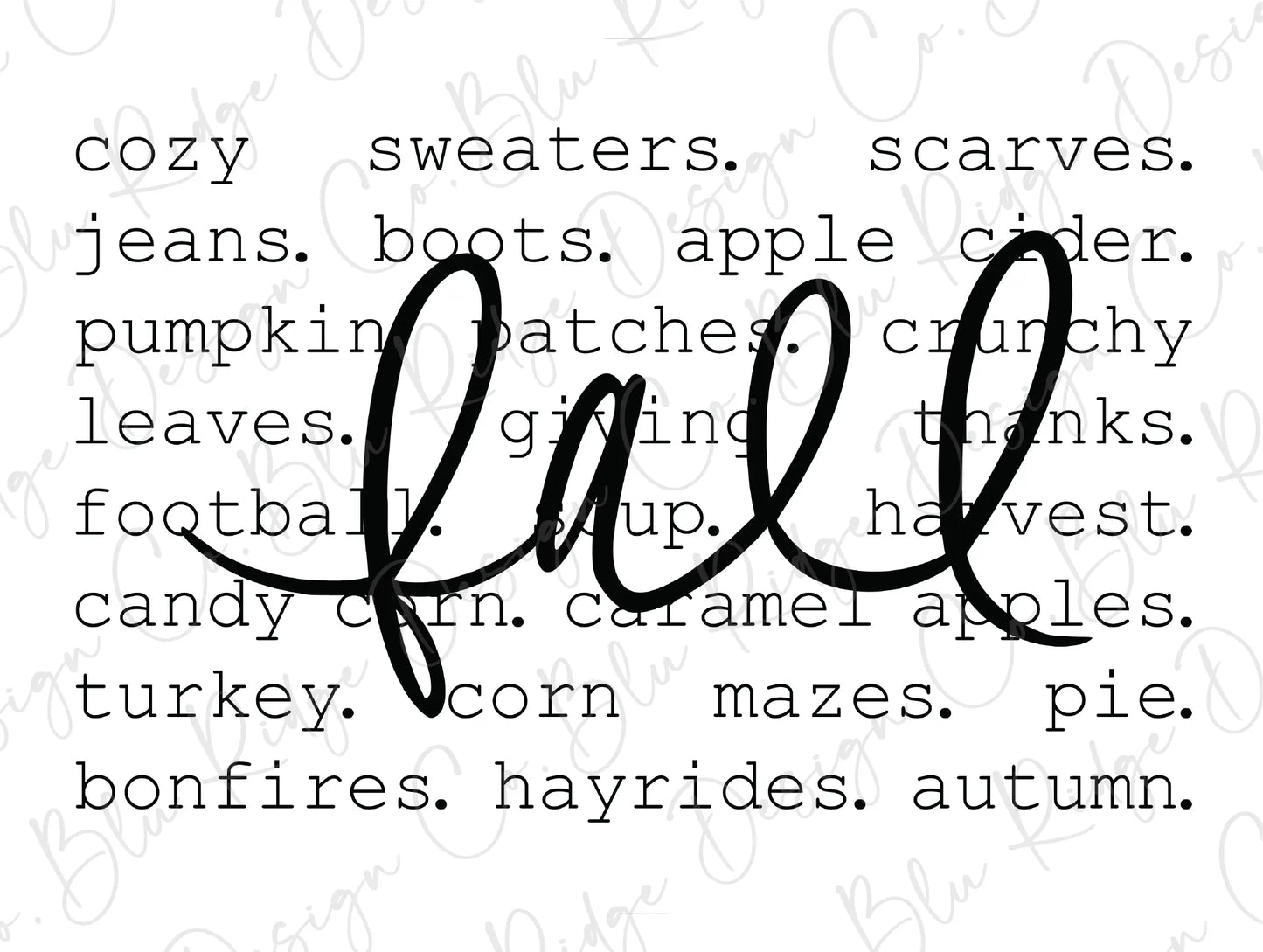 Fall Collage Cozy Sweaters Football Pumpkin Patches Bonfires Direct To Film (DTF) Transfer BluRidgeDesignCo