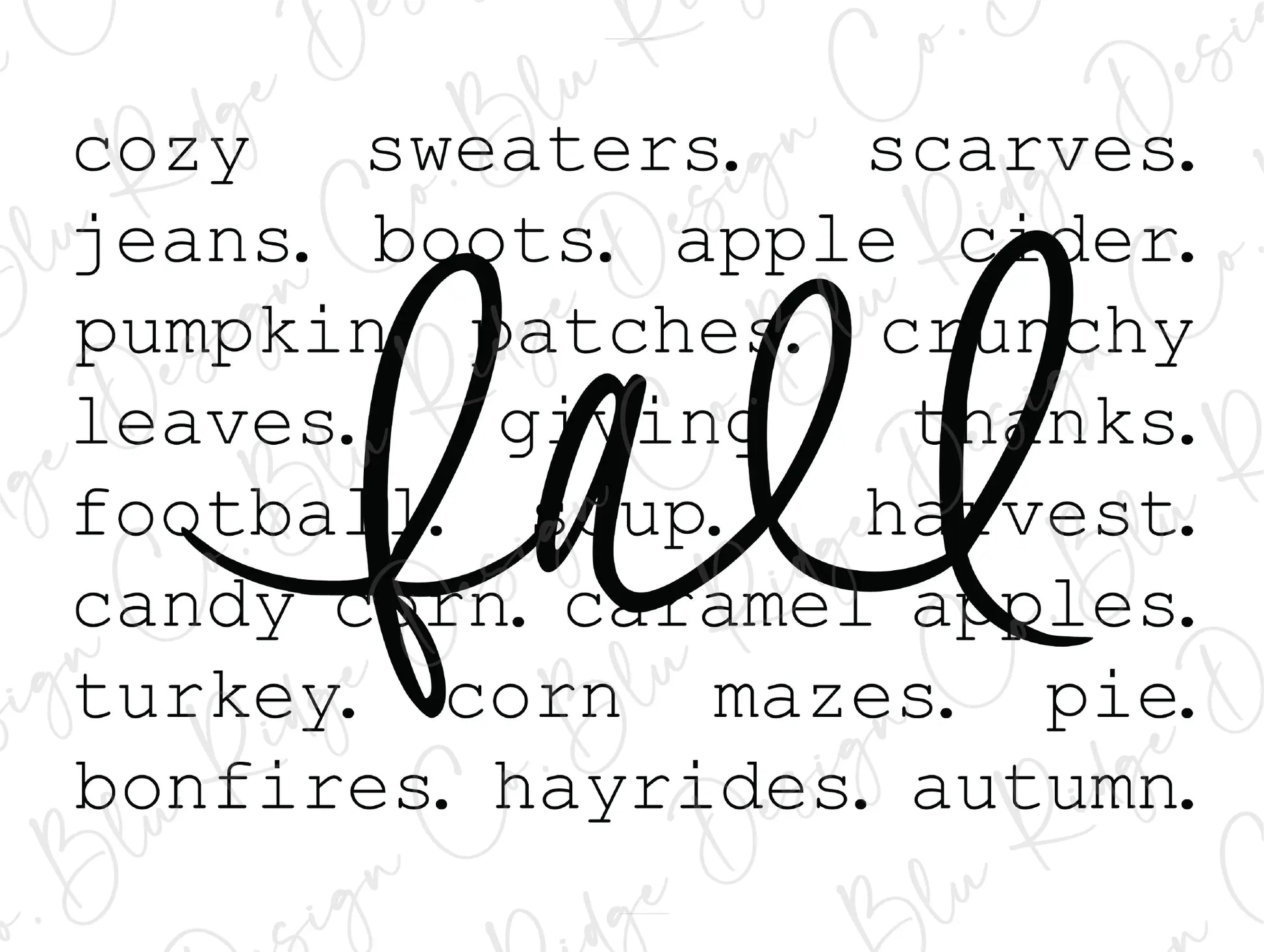 Fall Collage Cozy Sweaters Football Pumpkin Patches Bonfires Direct To Film (DTF) Transfer BluRidgeDesignCo