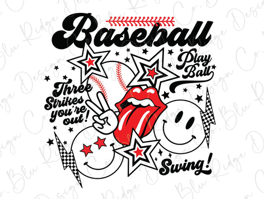 Baseball Quotes Collage Cute Trendy Game Day Design Direct To Film (DTF) Transfer BluRidgeDesignCo