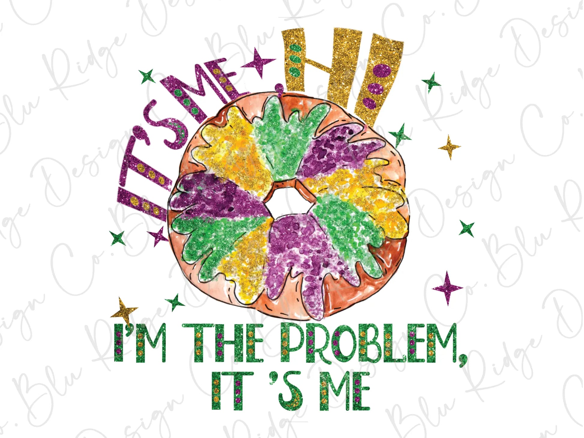 a picture of a donut with the words i'm the problem, it