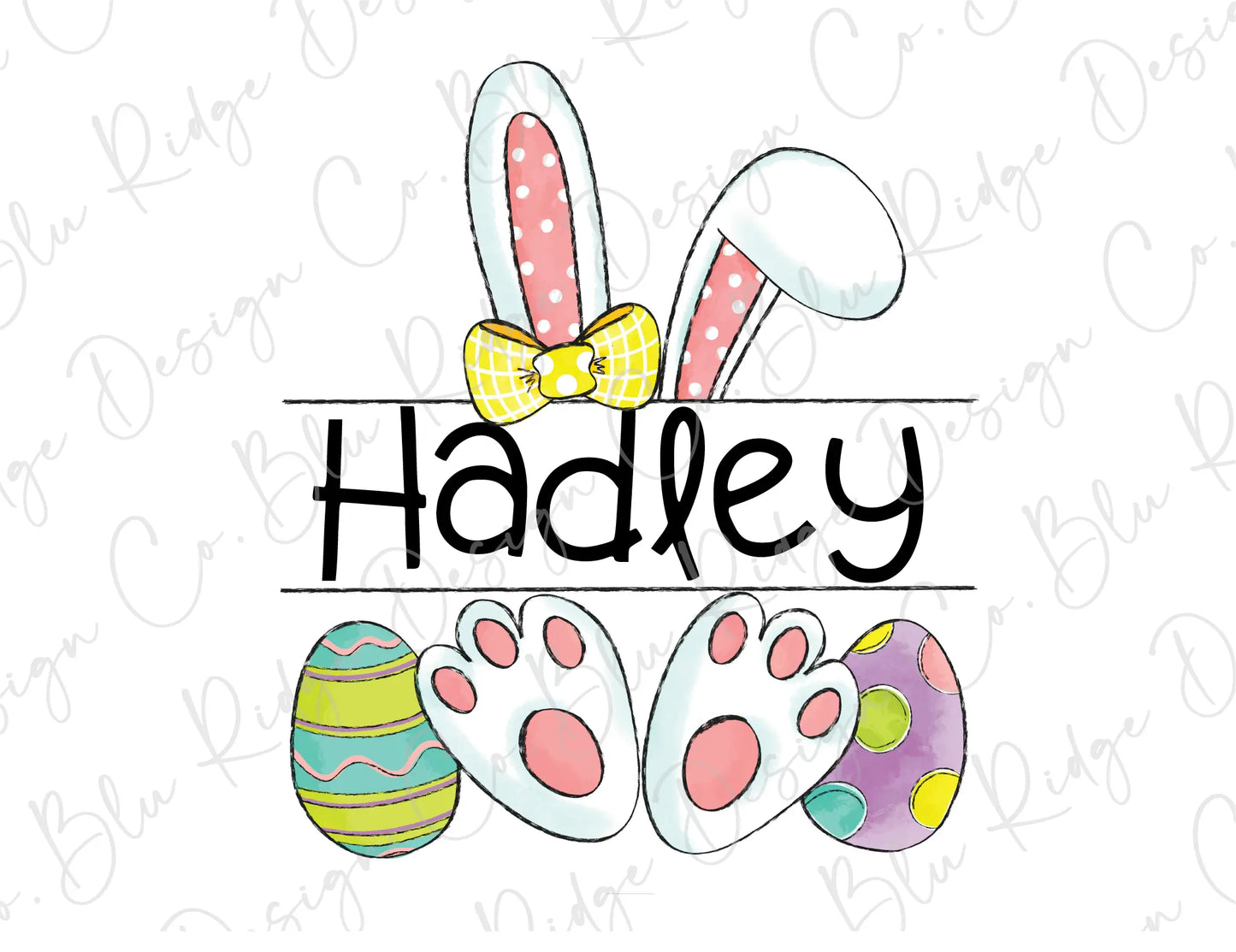 an easter bunny with a bow on it's head